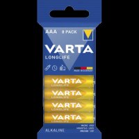 Micro-Batterie VARTA Longlife, Alkaline, Typ AAA, LR06,...