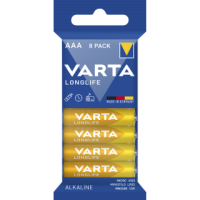 Micro-Batterie VARTA Longlife, Alkaline, Typ AAA, LR06, 1,5V, 8er Pack