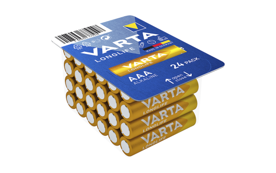 Micro-Batterie VARTA Longlife, Alkaline, Typ AAA, LR06, 1,5V, 24er Pack