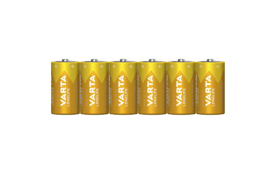 Baby-Batterie VARTA Longlife, Alkaline, Typ C, LR14, 1,5V, 6er Pack