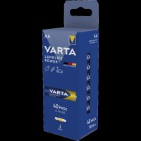 Mignon-Batterie VARTA Longlife Power Alkaline, Typ AA, LR06, 1,5V, 40er Pack