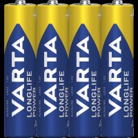 Micro-Batterie VARTA Longlife Power Alkaline, Typ AAA, LR03, 1,5V, 4er Pack