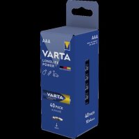 Micro-Batterie VARTA Longlife Power Alkaline, Typ AAA, LR03, 1,5V, 40er Pack