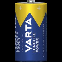Baby-Batterie VARTA Longlife Power Alkaline, Typ C, LR14, 1,5V, 4er Pack
