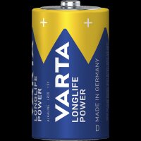 Mono-Batterie VARTA Longlife Power Alkaline, Typ D, LR20, 1,5V, 4er Pack