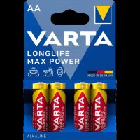 Mignon-Batterie VARTA Longlife Max Power Alkaline, Typ AA, LR06, 1,5V, 4-Pack