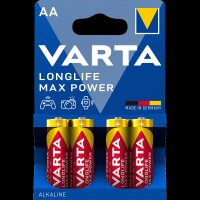 Mignon-Batterie VARTA Longlife Max Power Alkaline, Typ AA, LR06, 1,5V, 4-Pack