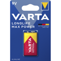 9V-Block Batterie VARTA  Longlife Max Power Alkaline, 6LR61, 9V