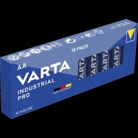 Mignon-Batterie VARTA Industrial Pro Alkaline, Typ AA, LR06, 1,5V, 10-Pack
