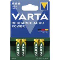 Micro-Akku VARTA, Typ AAA, NiMH-Akku, HR03, 1,2V/1000 mAh, Pre-charged, 4er Pack