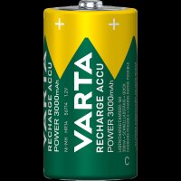 Baby-Akku VARTA, Typ C, NiMH-Akku, HR14, 1,2V/3000 mAh, Pre-charged, 2er Pack