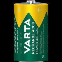 Mono-Akku VARTA, Typ D, NiMH-Akku, HR20, 1,2V/3000 mAh, Pre-charged, 2er Pack