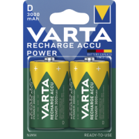 Mono-Akku VARTA, Typ D, NiMH-Akku, HR20, 1,2V/3000 mAh, Pre-charged, 2er Pack
