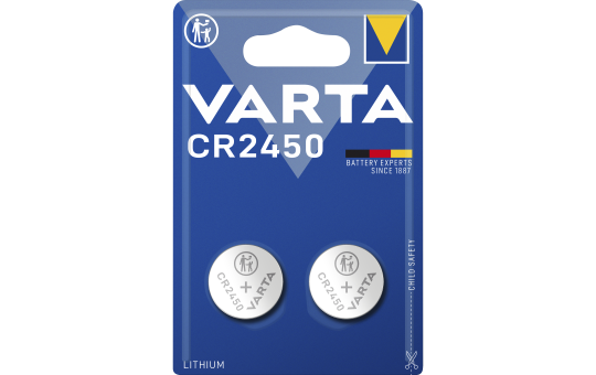 Lithium-Knopfzelle VARTA Electronics CR2450, 3V, 2er-Pack