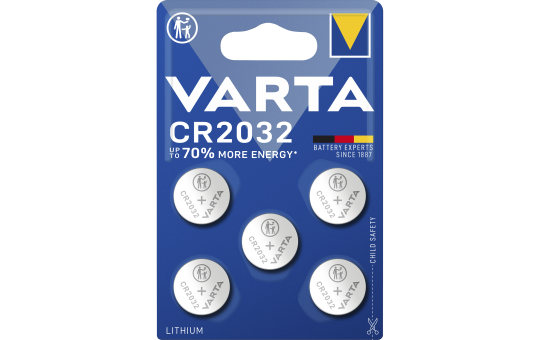 Lithium-Knopfzelle VARTA Electronics CR2032, 3V, 5er-Pack