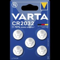 Lithium-Knopfzelle VARTA Electronics CR2032, 3V, 5er-Pack