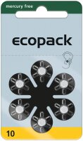 Varta ecopack Gr. 10 Hörgerätebatterien 6er...