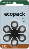 Varta ecopack Gr. 312 Hörgerätebatterien 6er...