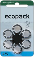 Varta ecopack Gr. 675 Hörgerätebatterien 6er...