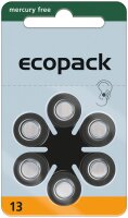 Varta ecopack Gr. 13 Hörgerätebatterien 6er...