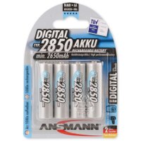 ANSMANN Digital NiMH Akku Mignon AA Typ 2850 min. 2650mAh...