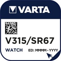 Varta 100x Watch V 315 Uhrenzelle Knopfzelle SR 716 SW...