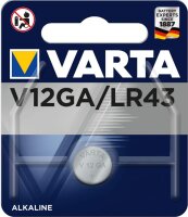 Varta 10x Varta V12GA, LR43, 186, 84, LR1142 Knopfzelle...