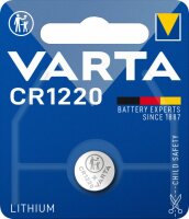 Varta CR1220 Lithium Knopfzelle 3V 1er Blister CR 1220...
