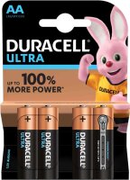 Duracell 100x AA Mignon LR06 1,5V Ultra Power 4er Blister...