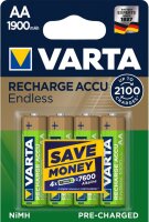 Varta 2x RECHARGE ACCU Endless AA 1900 mAh Akku NiMH 1,2V...