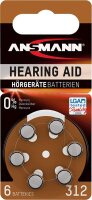 ANSMANN Hörgerätebatterien Braun PR41 312 1,45V...