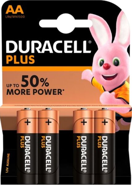 Duracell 5x AA Mignon LR6 1,5V Plus Power 4er Blister Stilo MN1500