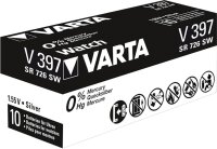 Varta 10x Knopfzelle Silberoxid V 397 1,55V SR 726 SW...