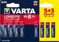 Varta Longlife Max Power 8er Blister AAA Alkaline 1,5V...