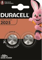 Duracell CR2025 Lithium Knopfzelle 2er Blister 3V DL2025...