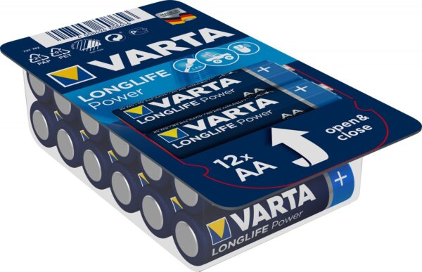 Varta 2x Longlife Power AA Mignon Alkaline Batterie 12er Blister ehem. High Energy 4906