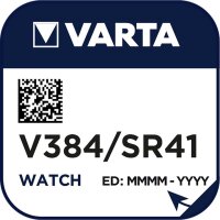 Varta Watch V384 Uhrenzelle Knopfzelle SR 41 SW...