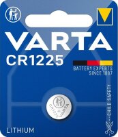 Varta CR1225 Lithium Knopfzelle 3V 1er Blister CR 1225...
