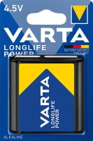 Varta Longlife Power Alkaline 4,5 V Batterie 1er Blister...