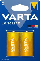 Varta 2x Longlife C LR14 Baby 1,5 V Alkaline Batterie 2er...
