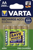 Varta RECHARGE ACCU Endless AA 4er Blister 2500 mAh Akku...