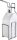 Top Edelstahl Desinfektionsmittelspender inkl. Wandhalterung und 1000 ml Leerflasche mit Pumpspender E014011