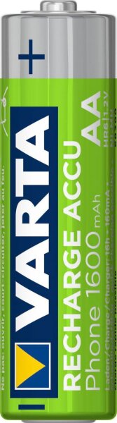 Varta 2x Phone Power HR6 AA Akku Mignon 1600 mAh 1,2V NiMH Stilo T399 Bulk 58399