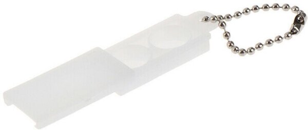 Top Schlüsselanhänger für 2 Hörgerätebatterien (10, 13, 312, 675), Kunststoff Batteriebox für zwei Knopfzellen bis 12 mm x 6 mm (Ø x H) HA-07