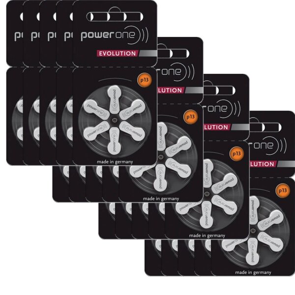 Varta 20x Power One EVOLUTION Gr. 13 Hörgerätebatterien 1,45V Orange 6er Blister PR48 p13