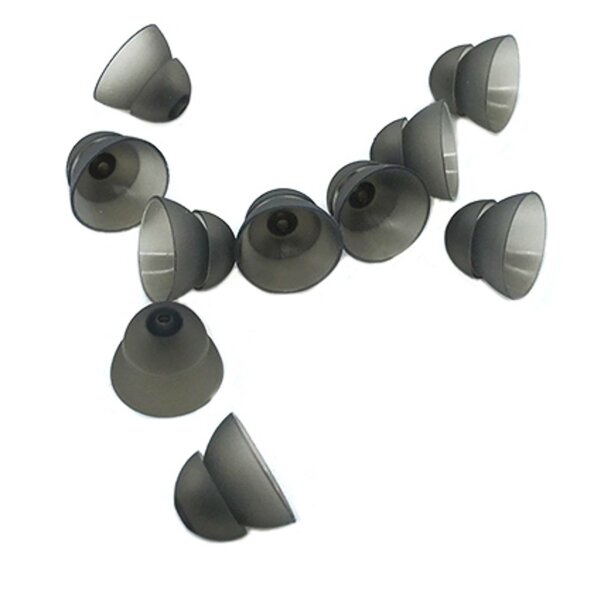 Top Dome/Schirmchen aus Silikon für Hörgeräte Größe L (12 mm) Power Dome, anthrazit HA-17