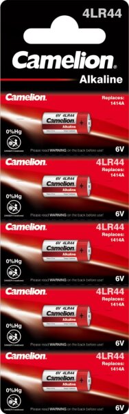 Camelion Alkaline Batterien 4LR44 1414A 6 V 5er Blister 12050544