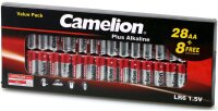 Camelion 5x Plus Alkaline Batterien AA LR6 1,5V 28+8er...