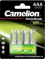 Camelion 10x AlwaysReady Akku Ni-MH AAA HR03 1,2V 800 mAh...