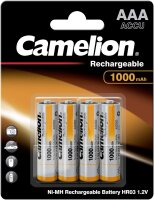 Camelion 3x Ni-MH Rechargeable Akku AAA HR03 1,2V 1000...